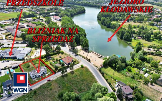 Dom na  sprzedaż Kłodawa - Dom typu: Bliżniak. Stan surowym otwarty. Kłodawa blisko jeziora.
